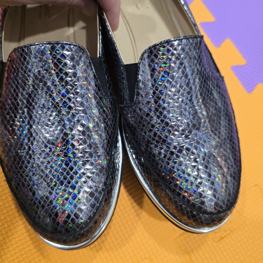 Gianni Ferrante Italy Women's Loafers Size 39 US 9.5-10 | 26cm Holographic Snake - Picture 9 of 12